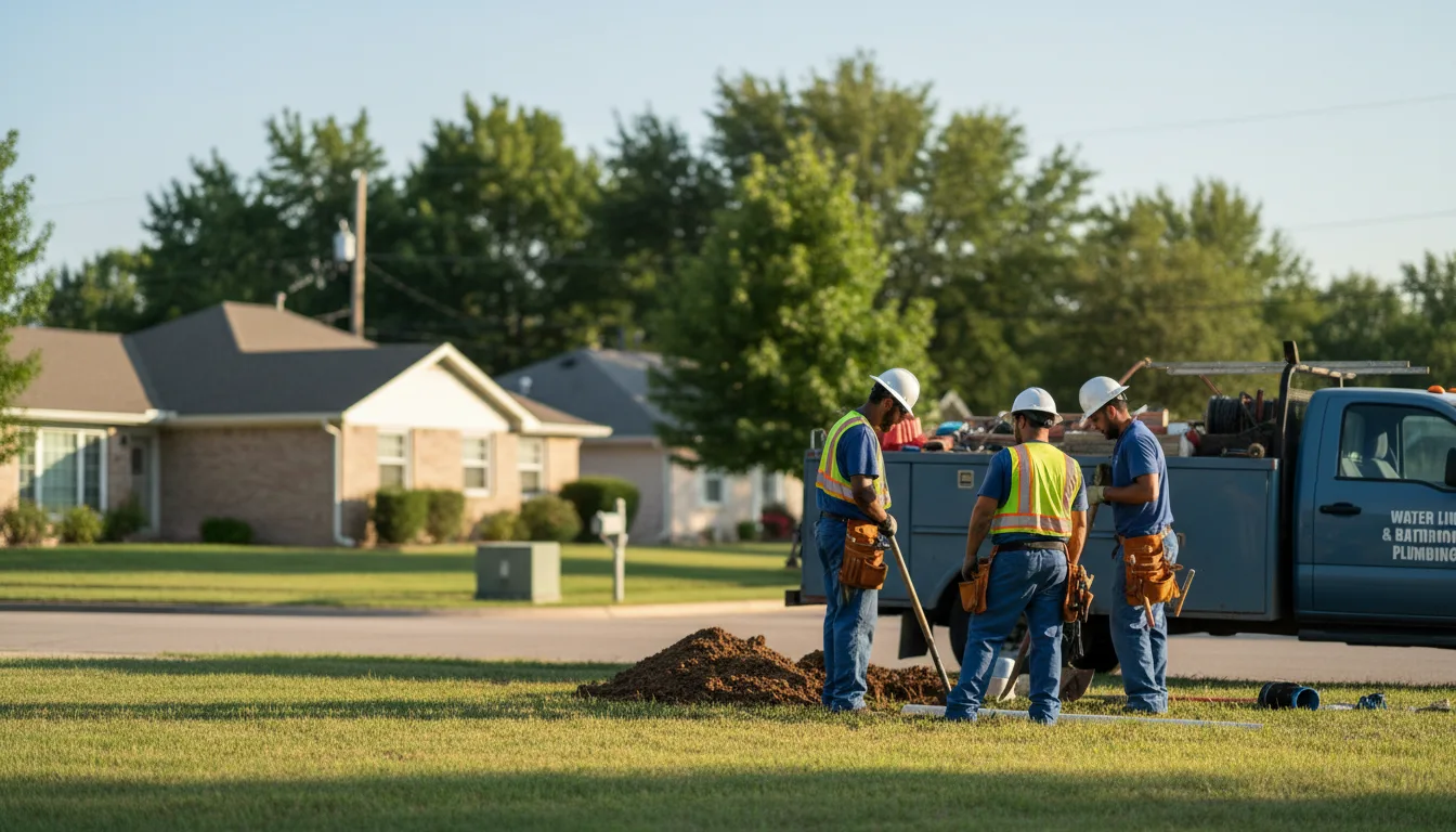 Residential water line and bathroom plumbing service in Sweetwater, OK